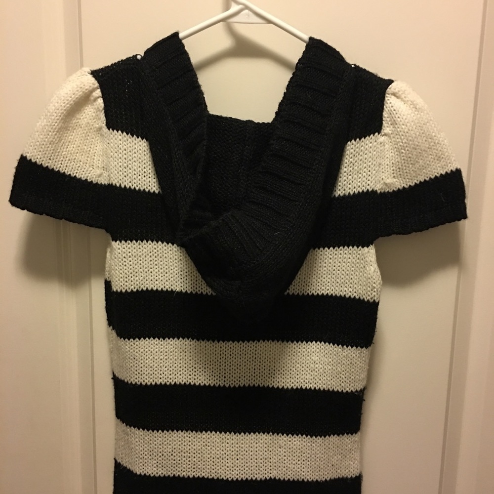 Sweater Dress Gently Used black & white stripe.